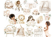 Neutral Baby Clipart | Baby Shower, a Person Illustration by GlamArtZhanna (Thumbnail 4 of 6)