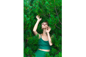 Nosy woman pulls both hands up and, a Person Photo by Alexander-Piragis