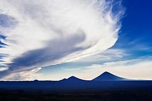 Volcanoes at sunrise, a Photo by saiko3p