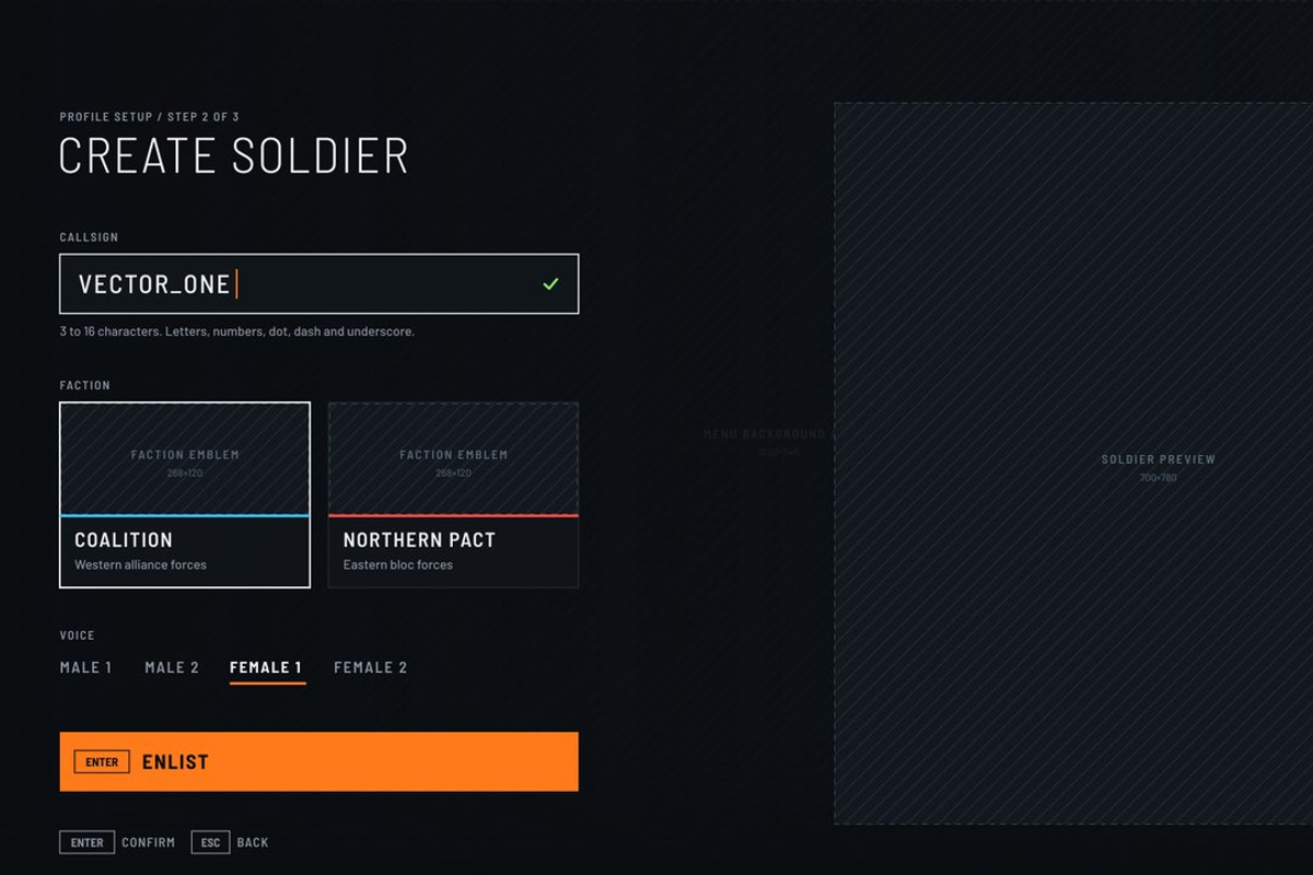 Military FPS Game 100 Screens, an UI Kit Template by pawellpi (Photo 21 of 116)