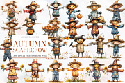 Scarecrow Clipart Autumn Fall, an Illustration by Designworld (Thumbnail 1 of 5)