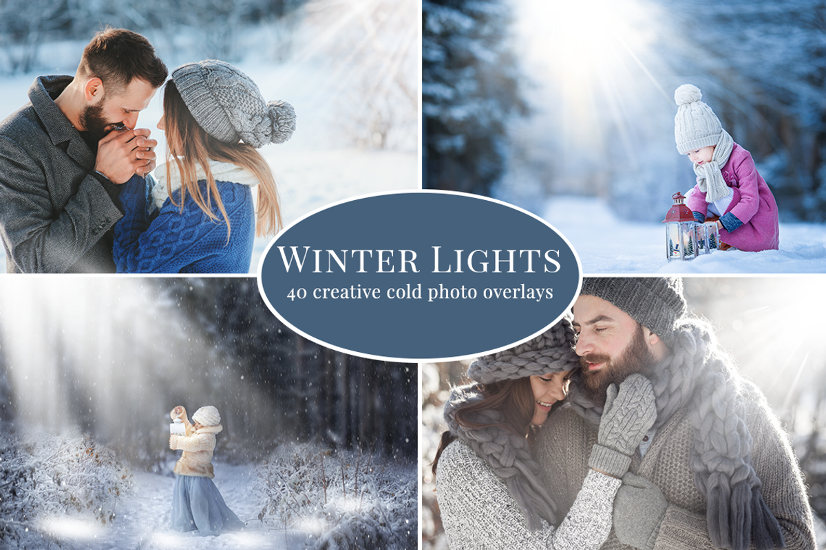 Winter Lights photo overlays