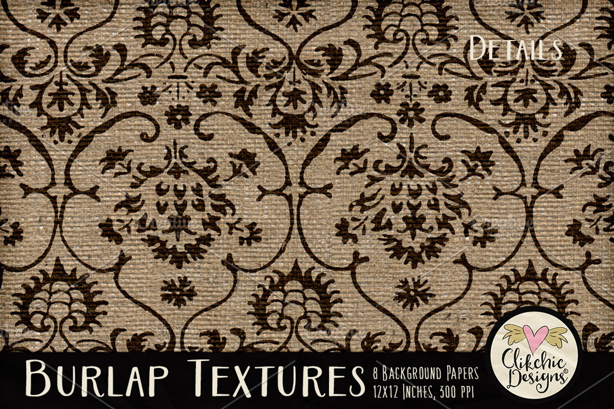 Burlap Texture Background Papers, a Texture Graphic by Clikchic Designs (Photo 5 of 5)