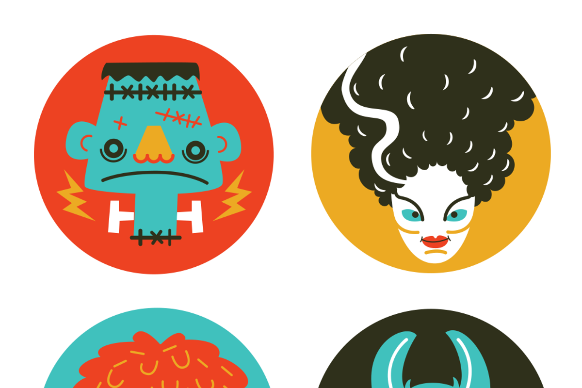 16 Vector Monster Objects preview 4