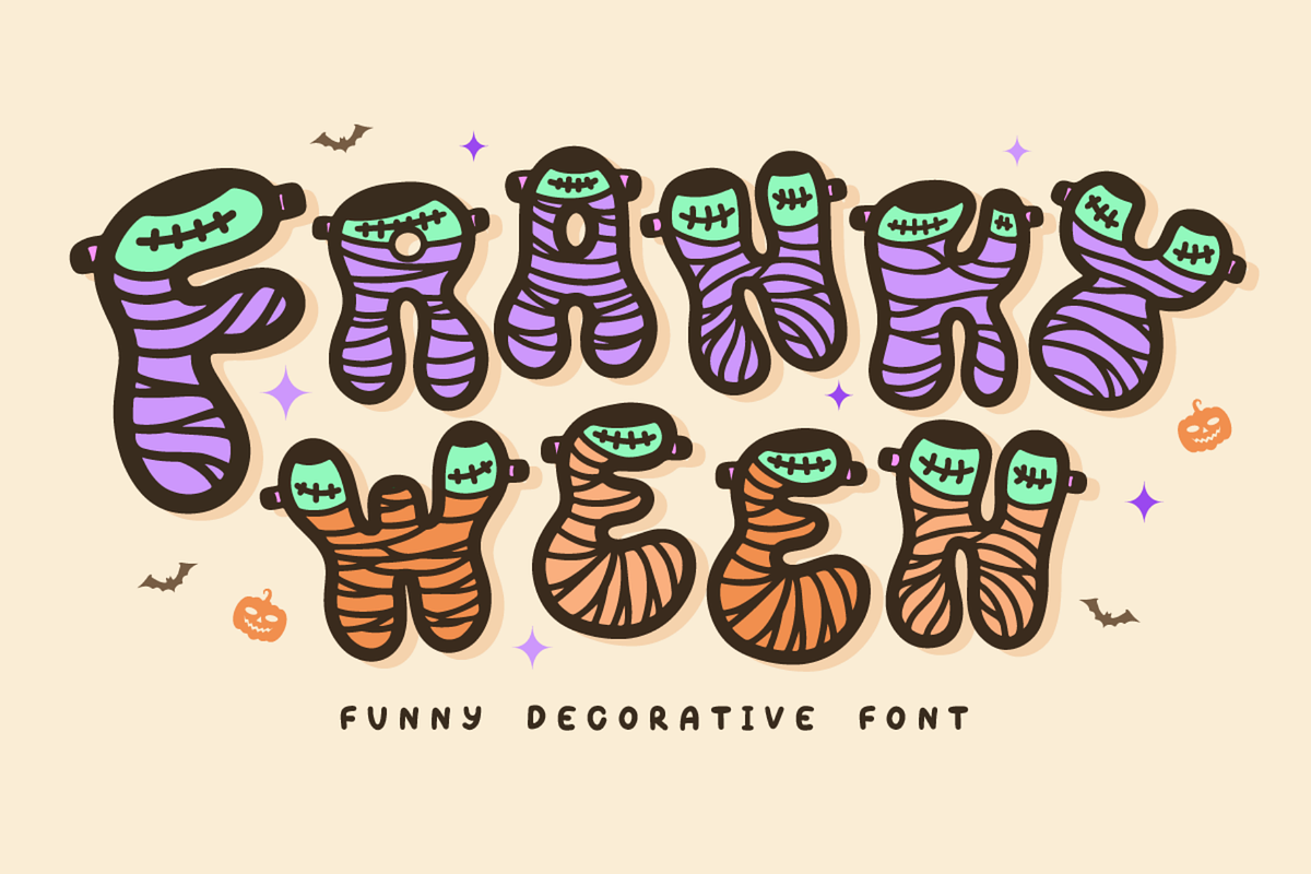 Frankyween Funny Decorative Font, a Handwritten Font by Kanink Studio (Photo 1 of 9)