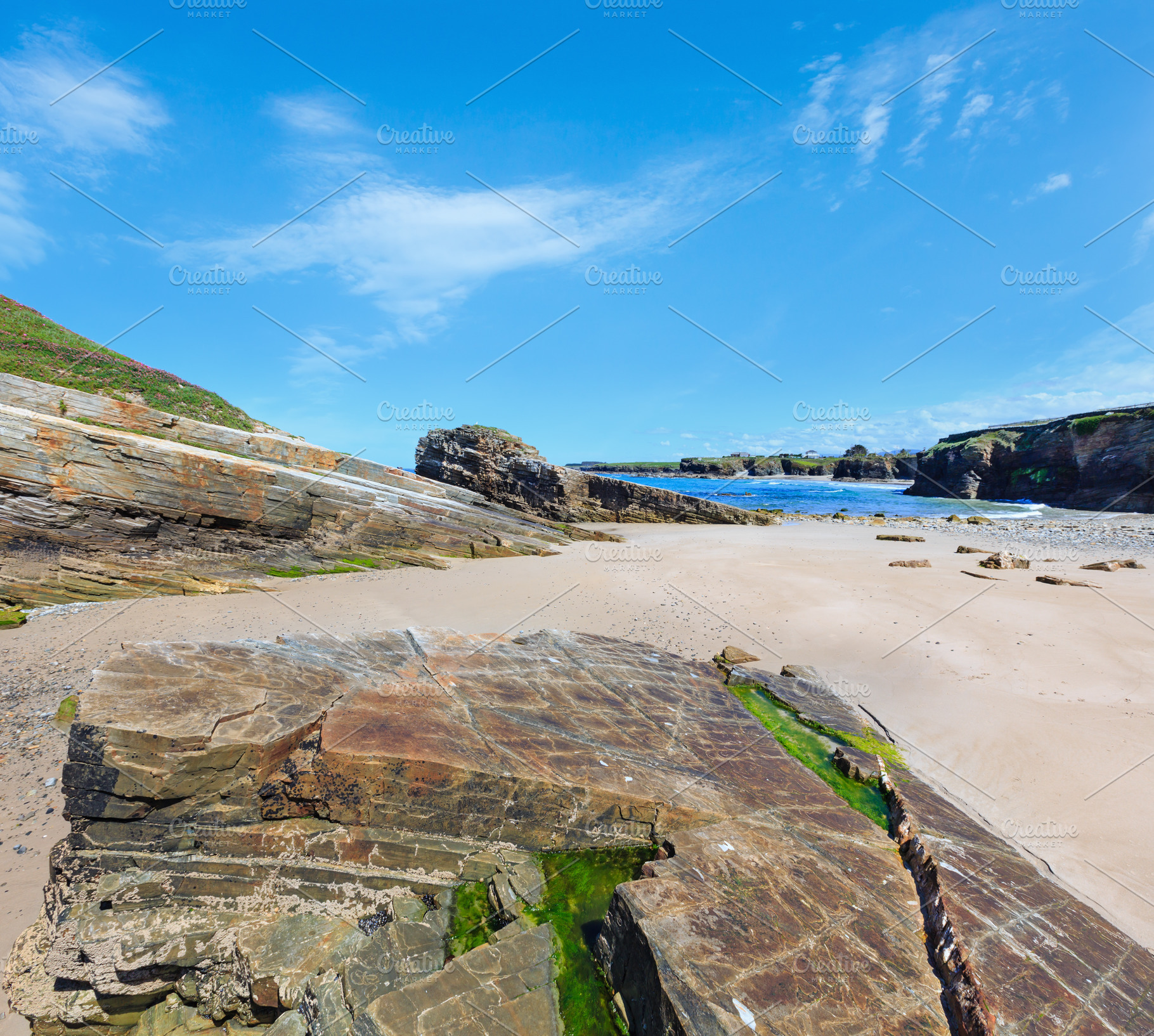 Summer Atlantic coast and beach (Galicia)., a Nature Photo by YuriyB