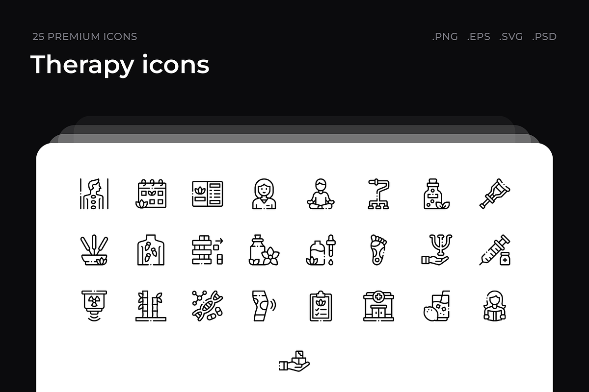 Therapy icons, an Outline Icon by Wencory (Photo 1 of 2)