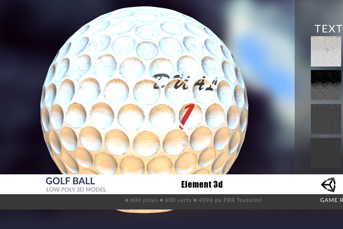 Golf Ball Low Poly, a Plants & Tree 3D Model by Daniel Mikulik (Photo 10 of 18)
