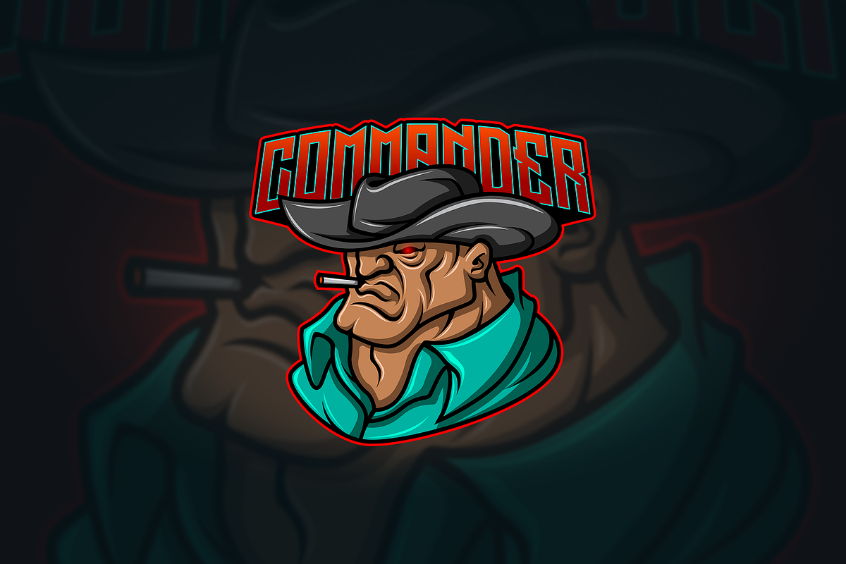 Commander - Mascot & Esport Logo, a Branding & Logo Template by AQR Studio