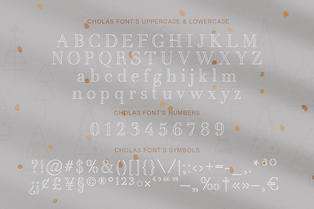 Cholas Modern Christmas Font Display, a Serif Font by Cloverons (Photo 10 of 10)