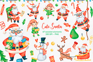 Cute Christmas Santa Claus Clipart