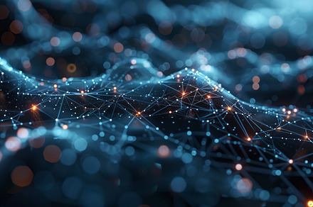 Abstract Network of Dots and Lines, a Background Photo by ImageMir