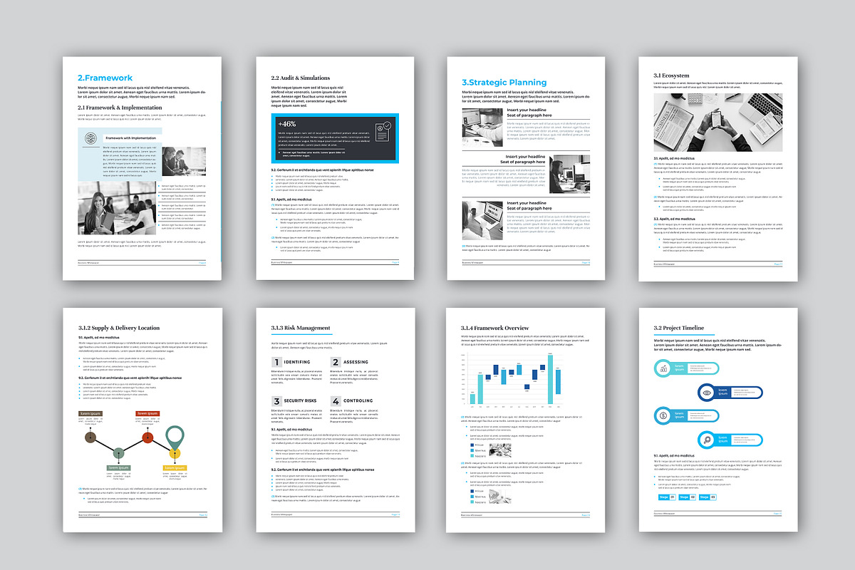 White Paper | Canva, Word, & Indd, a Brochure Template by obayes (Photo 7 of 30)