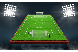 3d soccer pitch perspective, a Sport Illustration by Marozhkastudio