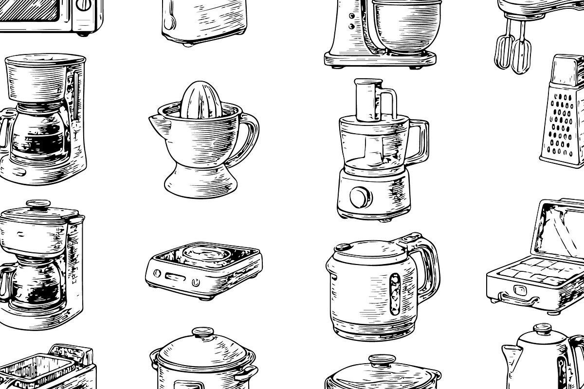 Vintage Kitchen Appliance Set, an Object Graphic by RT Studio (Photo 4 of 4)