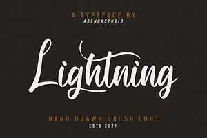 Lightning - Hand Draw Brush Font