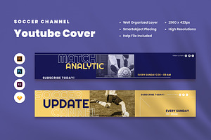 Soccer Channel Youtube Cover, a Social Media Template by Rahardi Creative
