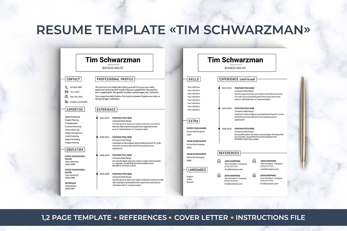 Best Selling RESUME BUNDLE / CV, a Resume Template by LevelUpResume (Photo 4 of 11)