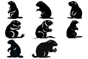 Groundhog Thinking Silhouette Design