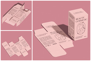 Beauty Cosmetic Box Packaging Mockup, a Packaging Mockup by Unerispace