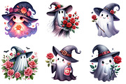 Witch Ghost & Roses Halloween, an Illustration by DreamArtGraphic (Thumbnail 5 of 5)
