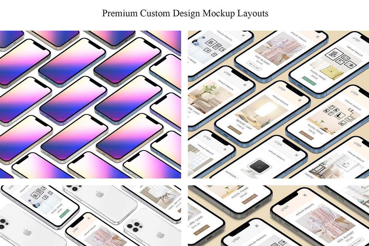 ALL 3D iPHONE MOCK-UP BUNDLE VOL-4, an iPhone Mockup by Graphicsworld125 (Photo 5 of 21)