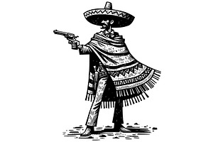 Vaquero Black And White