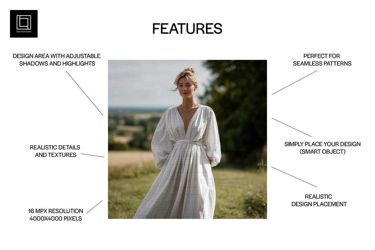 Long Sleeve Dress Mockup, an Apparel Mockup by 1001 mockups (Photo 2 of 10)