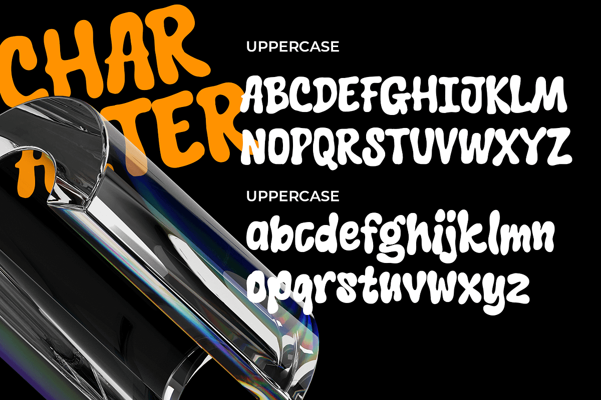 Loviane – Liquid Bubble Font, a Font by Get Studio (Photo 3 of 10)