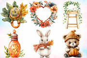 Watercolor Autumn Baby Shower, a Seasonal Illustration by Canvas Craft (Thumbnail 3 of 8)