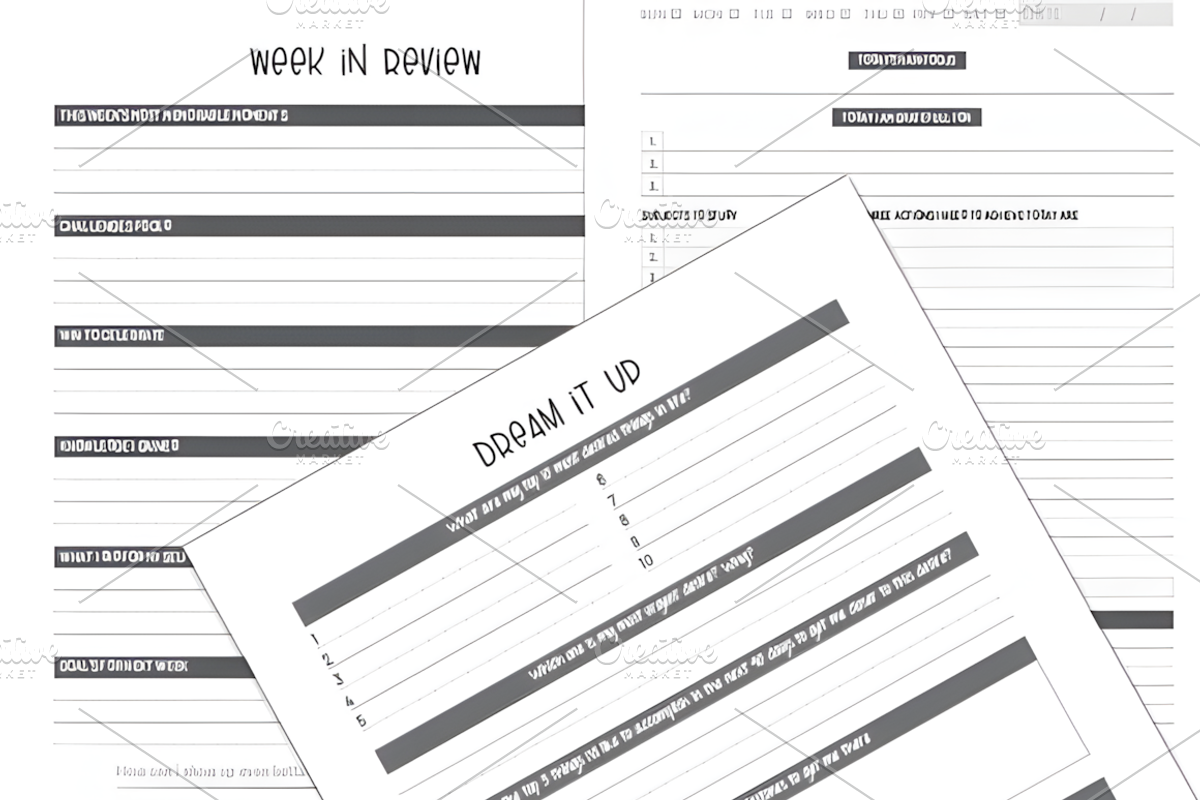 90 Days Goal Planner Journal - KDP, a Design Template by Ink Gallery (Photo 3 of 3)