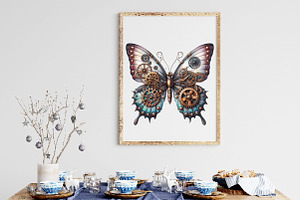 Steampunk Butterfly Clipart