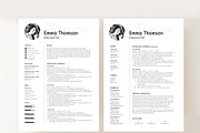 resume template with photo, a Resume Template by PinkJellyfish (Thumbnail 2 of 5)
