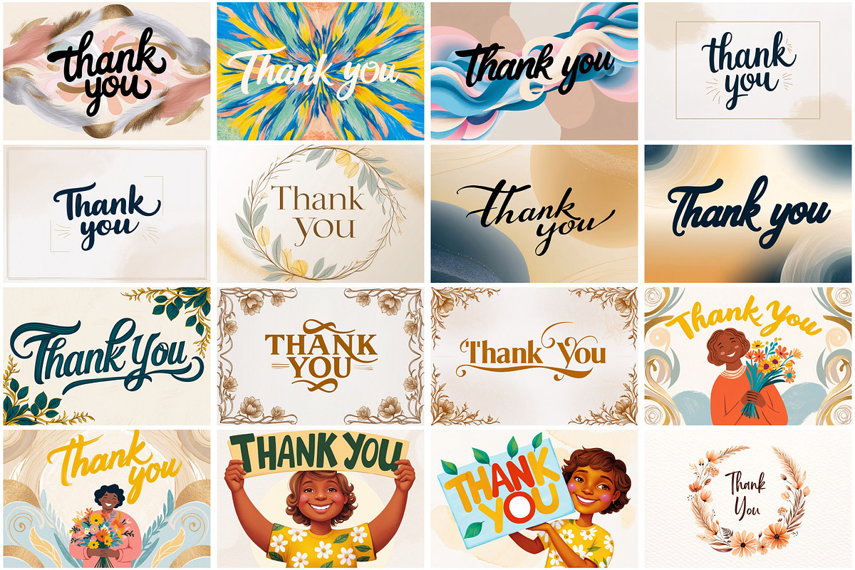 Thank You Card Bundle, a Card Template by Forhadx5 (Photo 4 of 8)