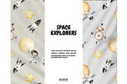 Space kids astronaut nursery pattern, a Pattern Graphic by Milatoo (Thumbnail 4 of 4)