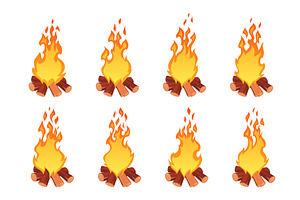 Campfire animation. Animated camp, an Illustration by Stock-Smart-Start