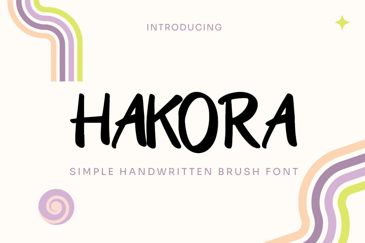 HAKORA - Handwritten Brush Font, a Handwritten Font by Dhabee (Photo 1 of 8)