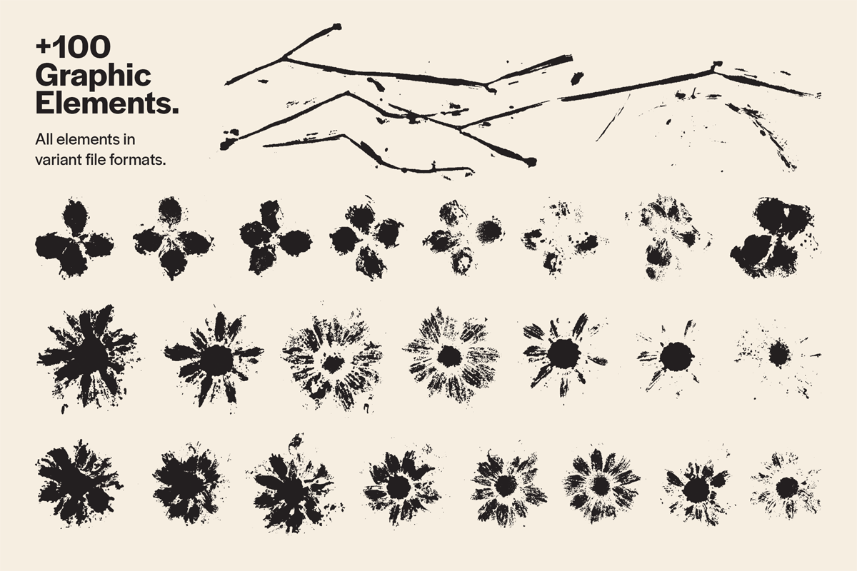 Stamped Prints of Leaves & Flowers, an Object Graphic by Yasir Ekinci (Photo 4 of 14)