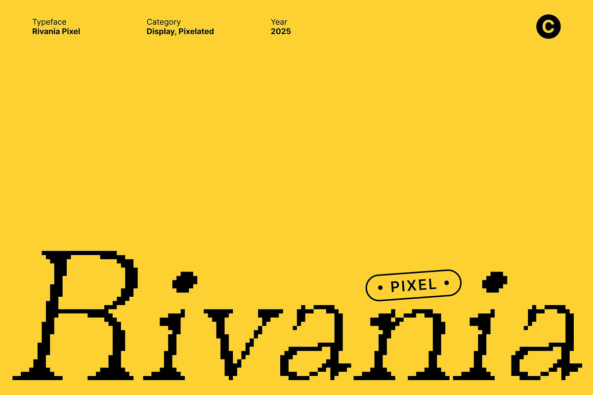 Rivania Pixel, a Serif Font by Craft Supply Co. (Photo 1 of 8)