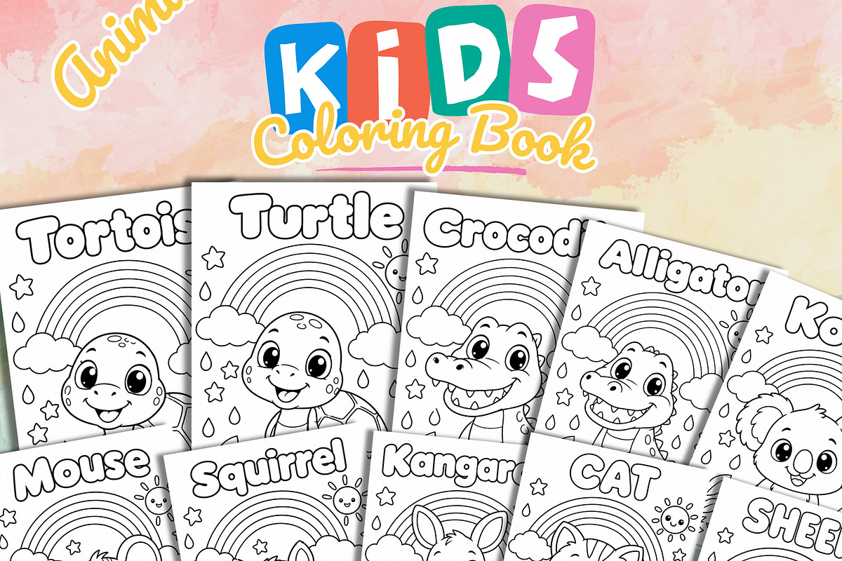 Animal Coloring Book Kids 30 Page, an Education Illustration by Mohammad Sarfaraz (Photo 11 of 15)