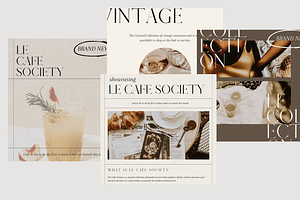 Cafe Society Social Media Templates