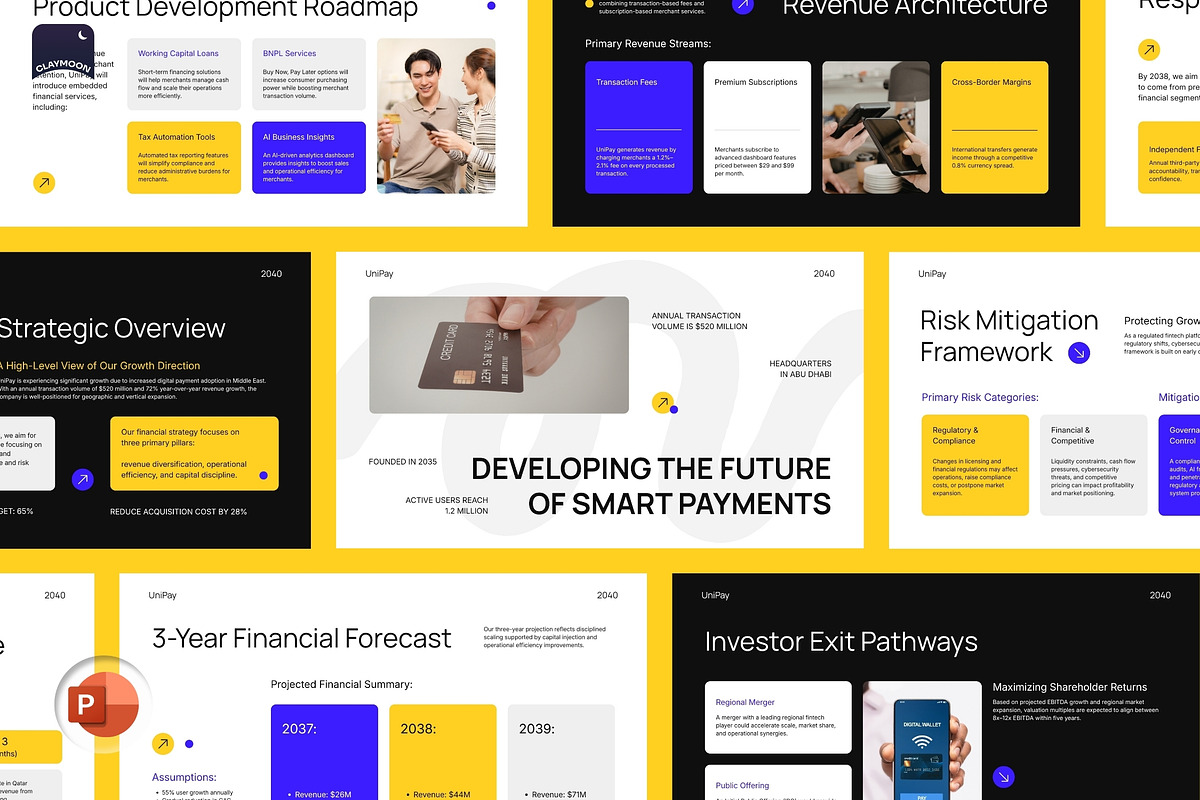 Fintech & Smart Payment Business, a Presentation Template by Claymoon Lab (Photo 2 of 7)
