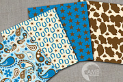 Cowboy digital paper AMB-1975, a Pattern Graphic by AMBillustrations (Thumbnail 2 of 2)