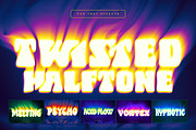 Twisted Halftone Text Effects, a Layer Style Add-On by Andrew Skoch Design (Thumbnail 1 of 9)