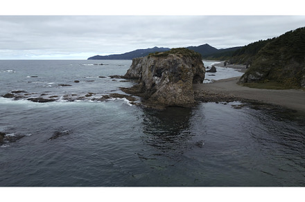 Top view of cinematic cliffs of sea, a Nature Photo by Media Whale Stock