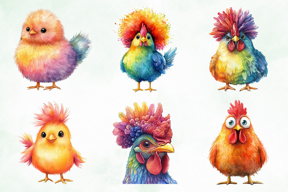 Whimsical Funny & Quirky Chicken PNG, an Illustration by Creative Art (Photo 11 of 12)