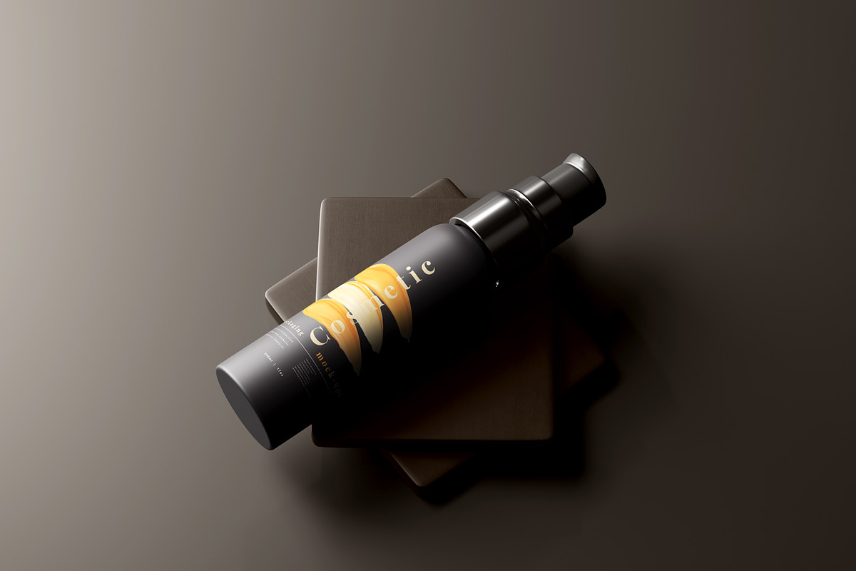 Dark Plastic Cosmetic Mockup Bundle, a Cups & Container Mockup by pmvch (Photo 48 of 111)