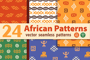 African Vector Seamless Patterns