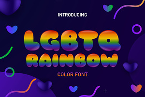 LGBTQ Rainbow Color Fonts, a Font by Fox7 By Rattana