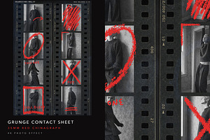 Grunge Contact Sheet Photo Effect